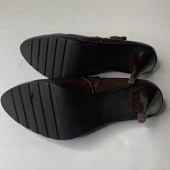 Michael Kors Penelope dark brown leather buckled ankle booties - Picture 10 of 10